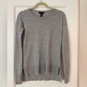 Aqua 100% Cashmere Grey Crewneck Sweater